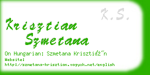 krisztian szmetana business card